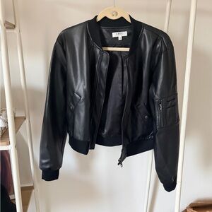 NWOT LBLC the label Black Leather Jacket for Women